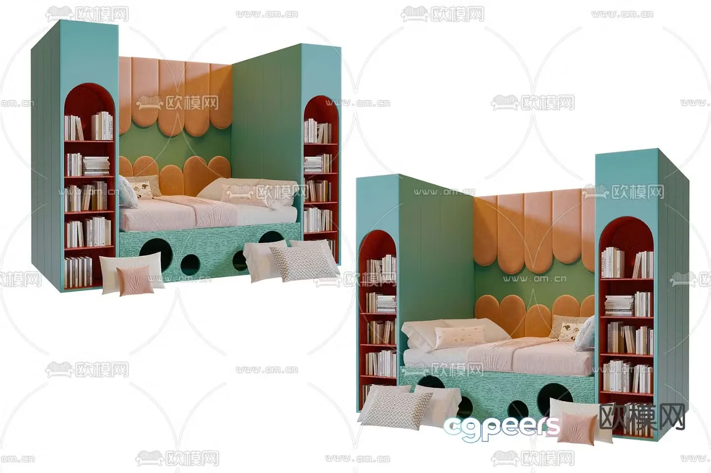 Nordic children’s bed 3d model