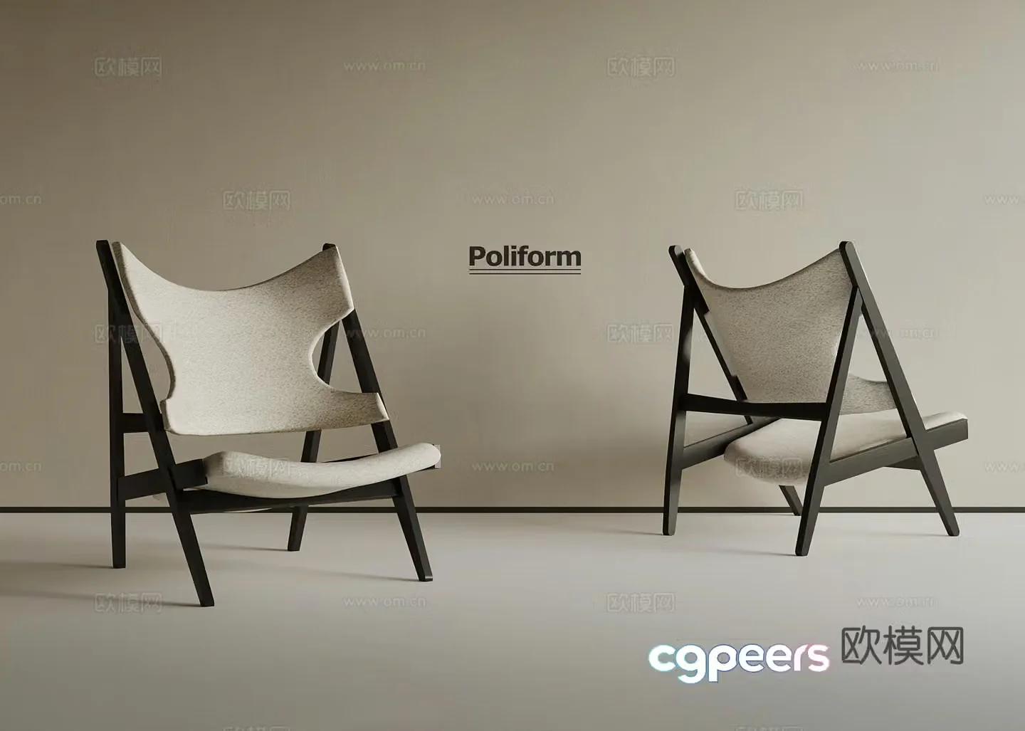 Modern leisure chair 3d model