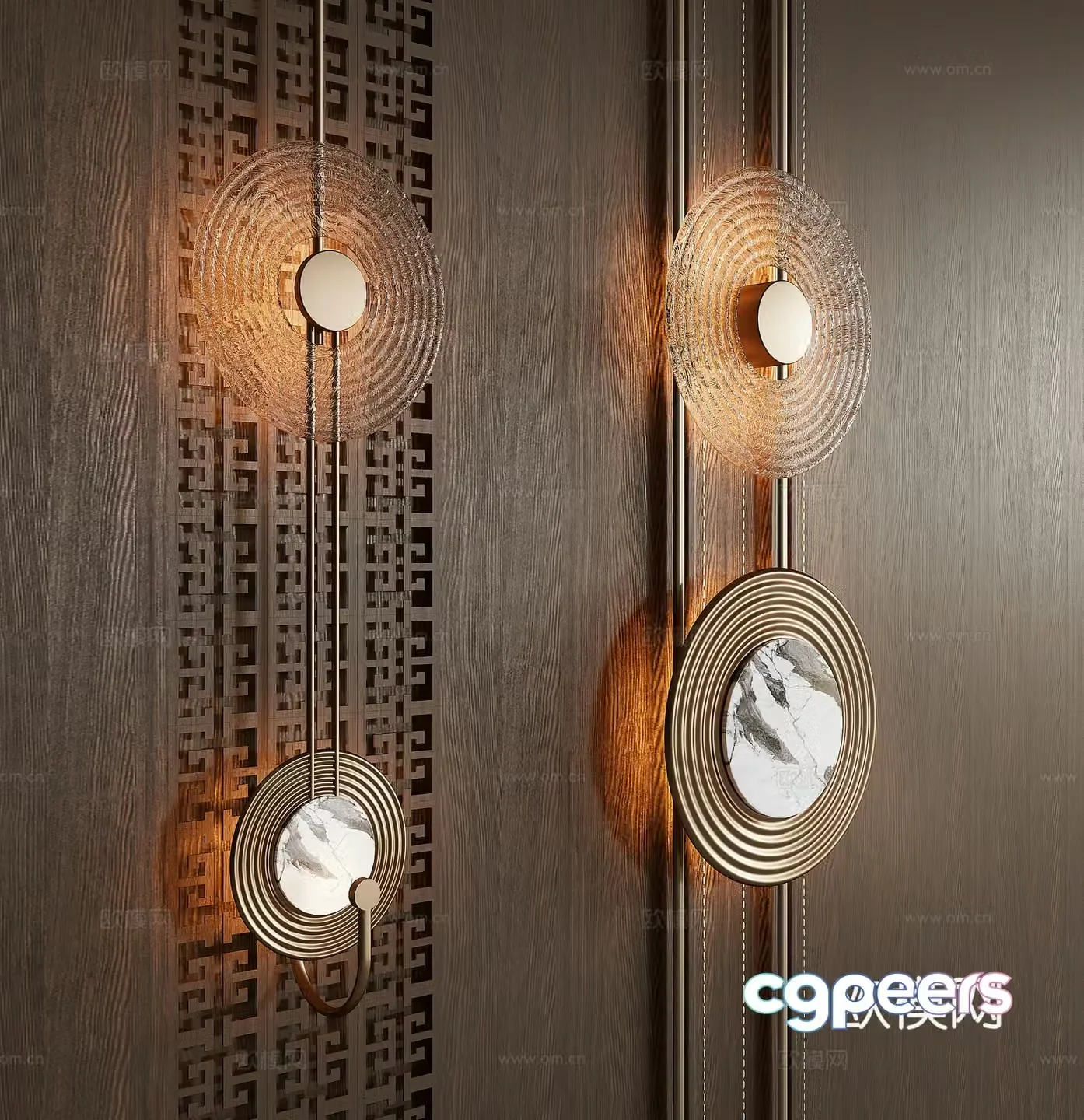 New Chinese wall light 3D model