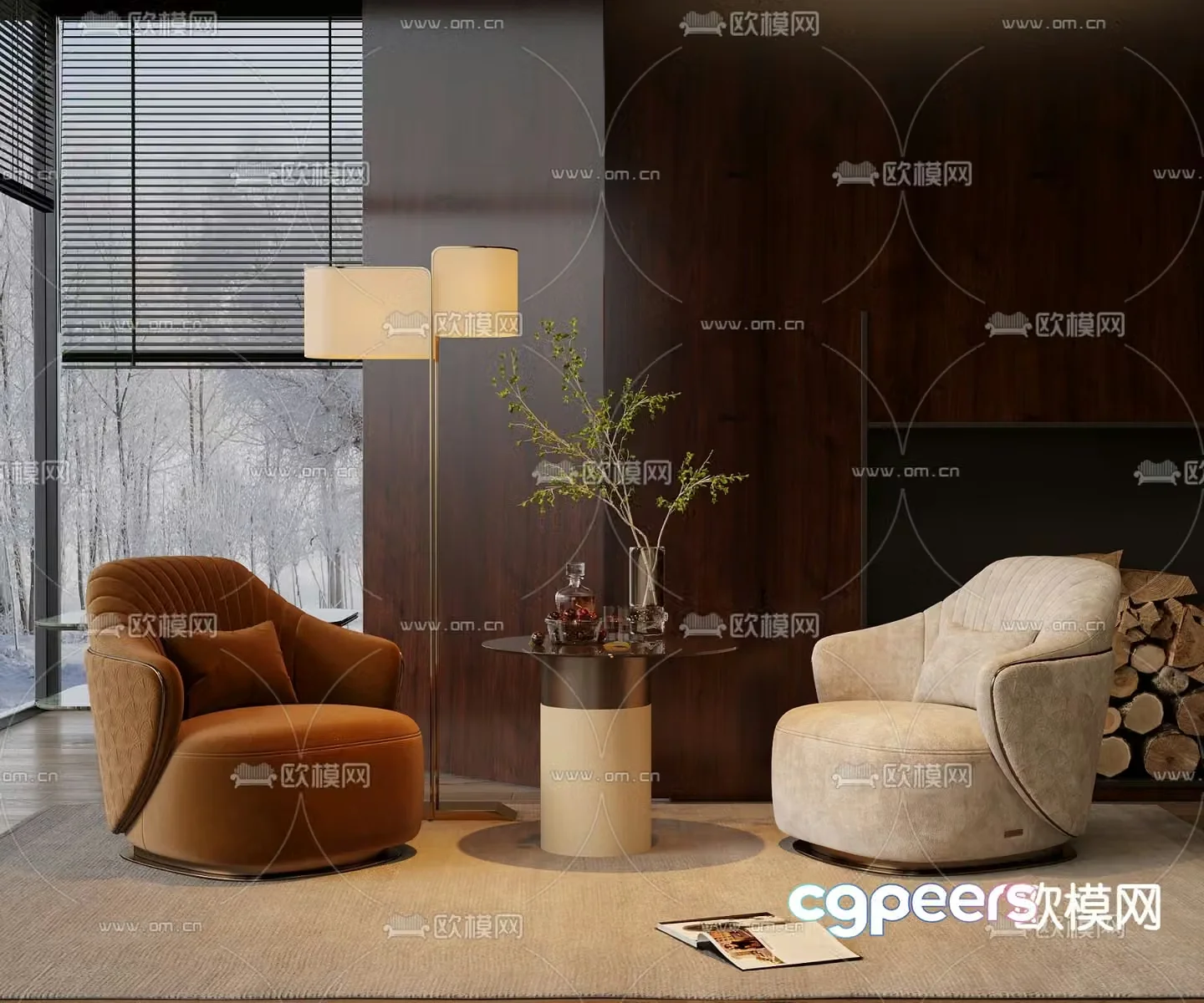 Modern lounge chair 3d model