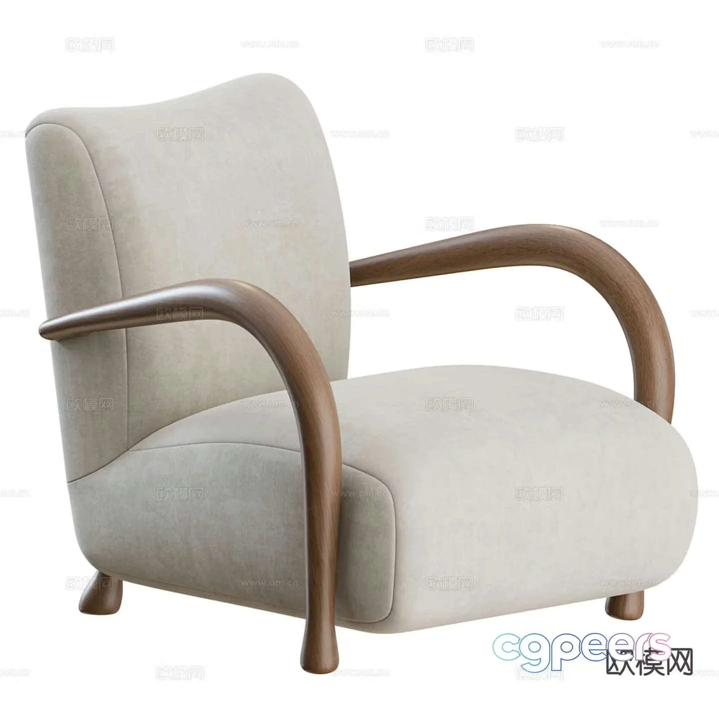 Simple leisure chair 3d model