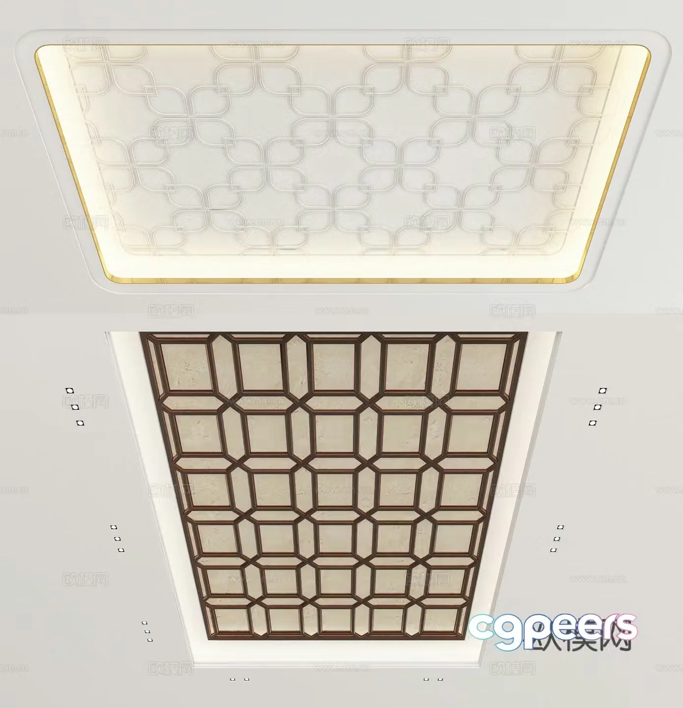 New Chinese style ceiling 3D model