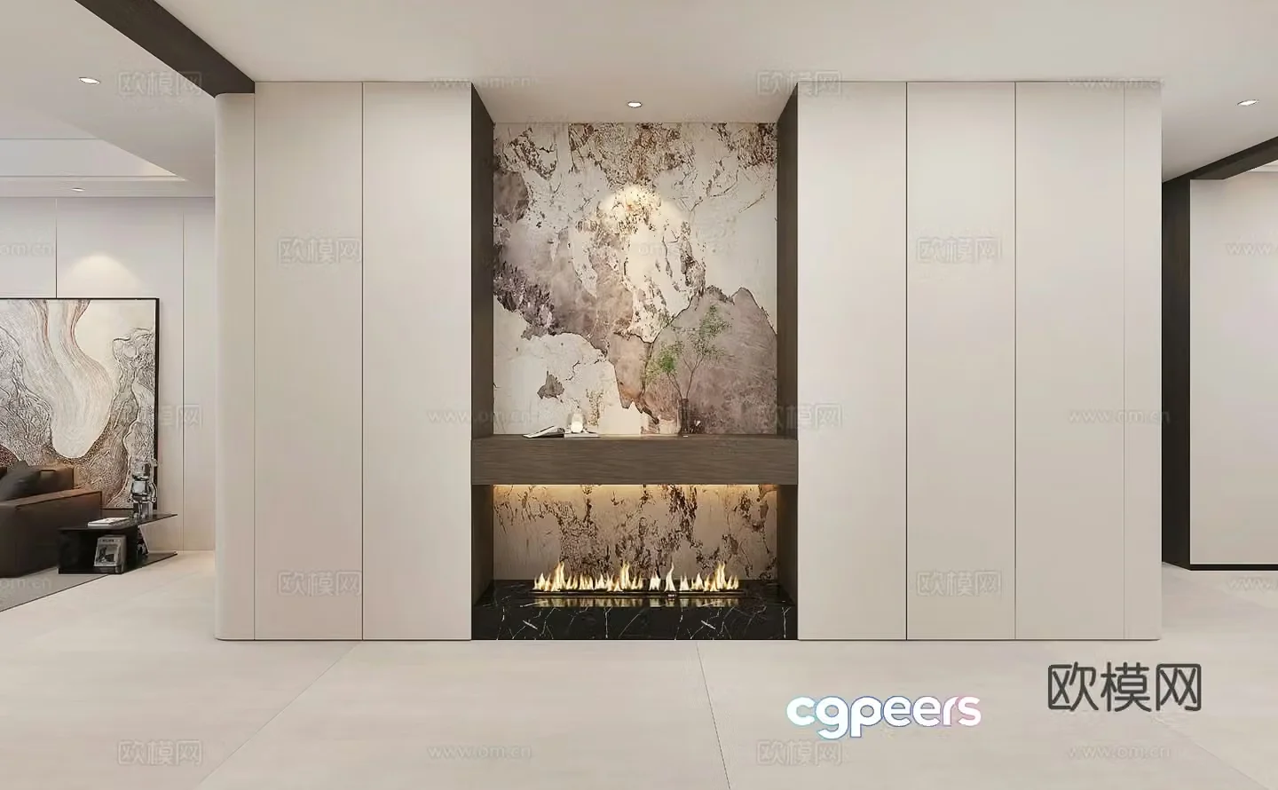 Modern entrance aisle 3D model