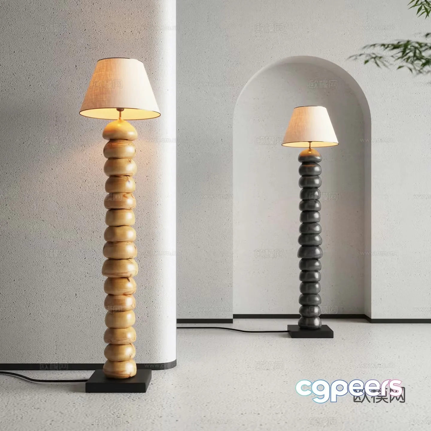 Jijifeng Floor Lamp 3D Model
