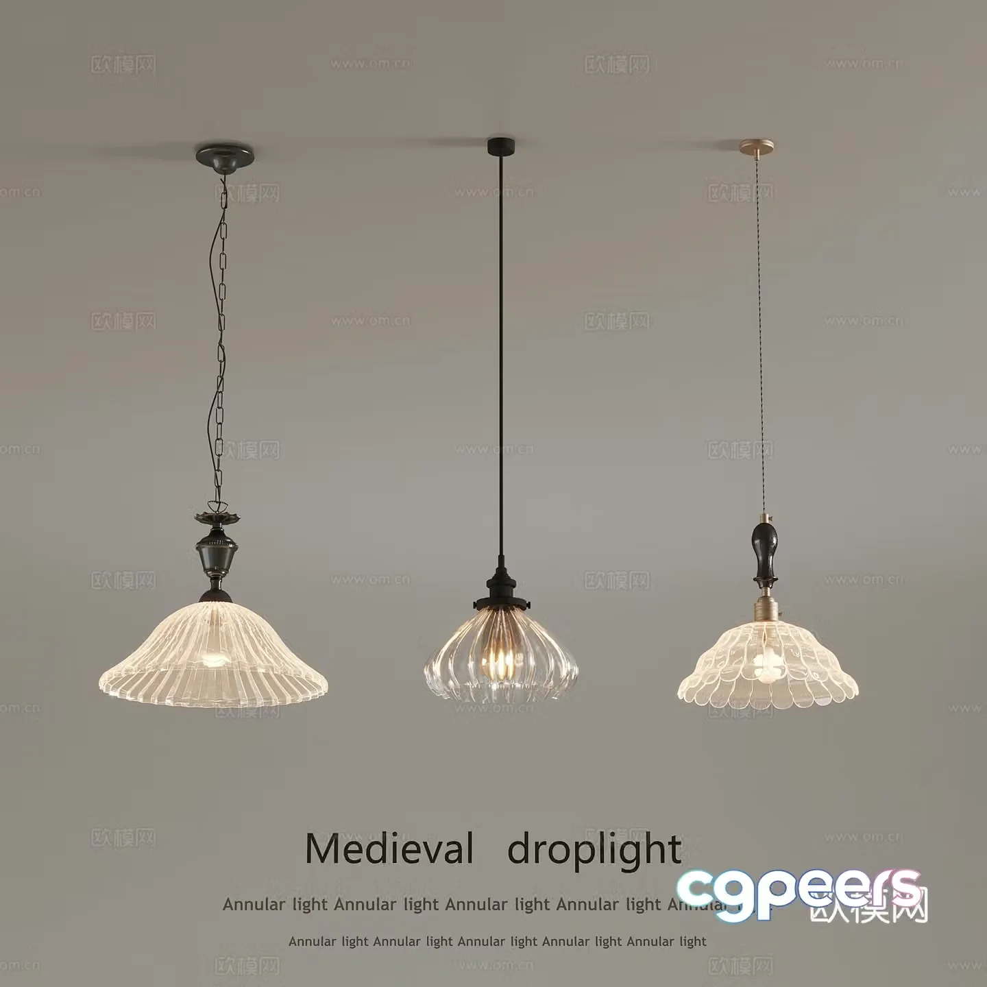French small chandelier chandelier 3d model