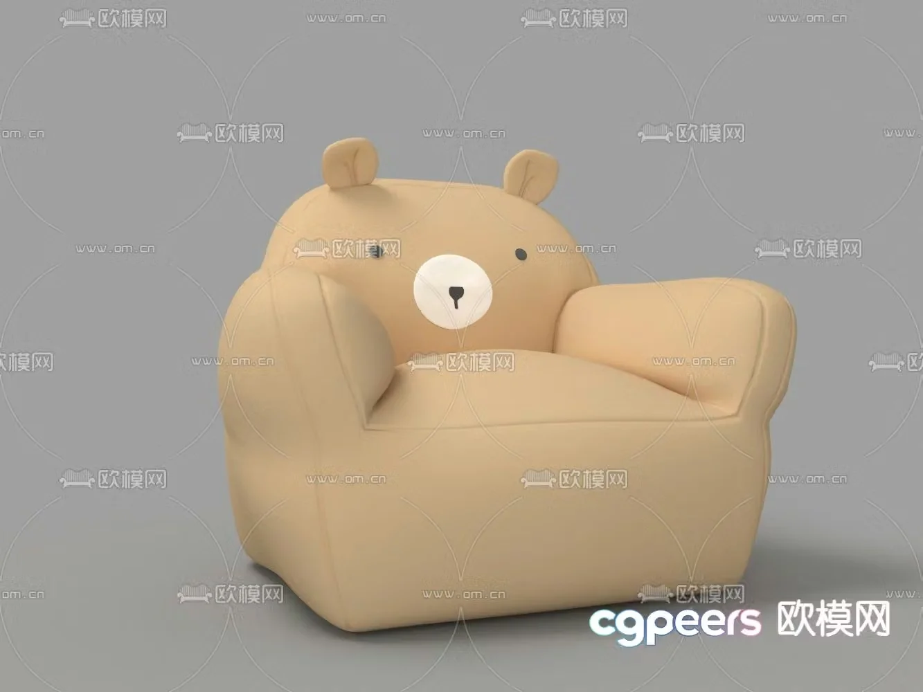 Cartoon bear sofa children’s sofa 3d model