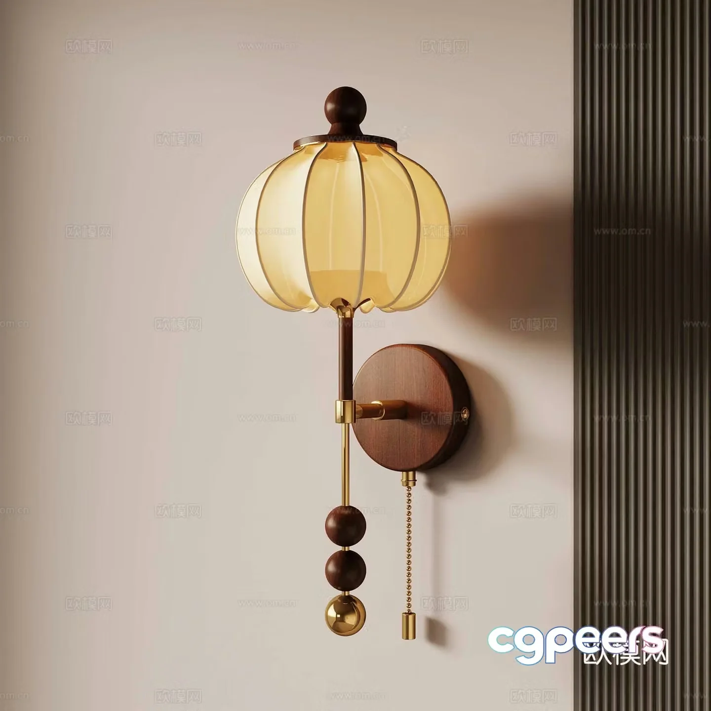 French medieval style wall lamp bedside wall lamp decorative lamp 3d model