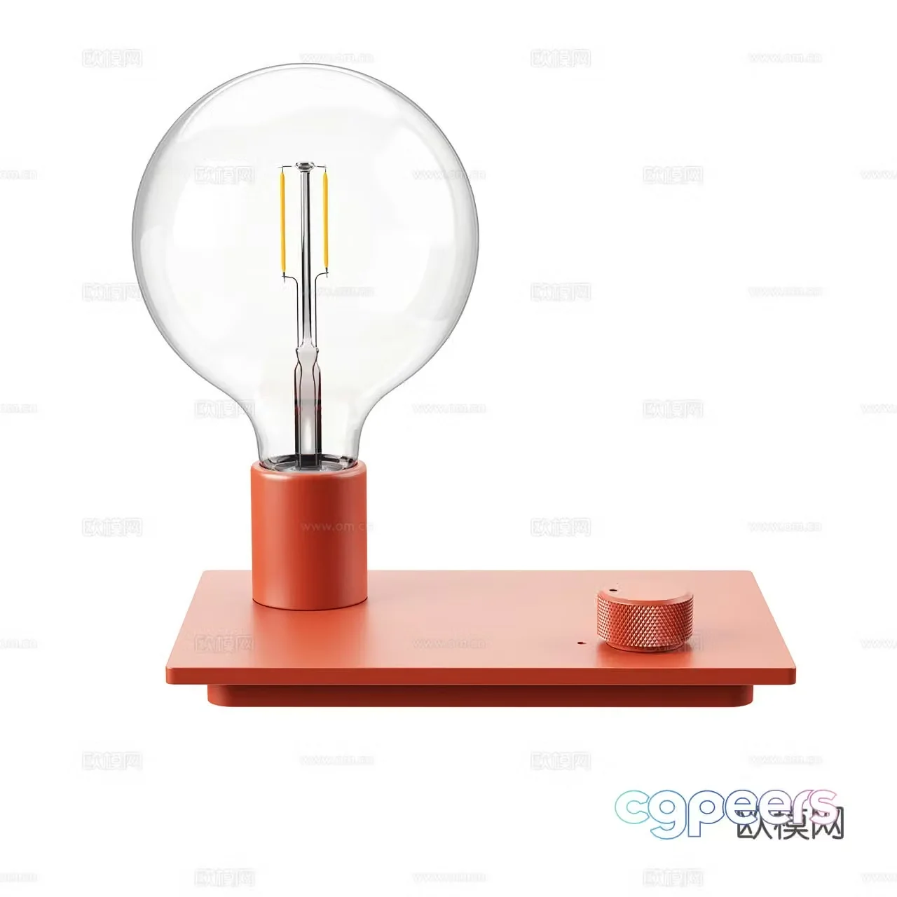 Muuto minimalist table lamp industrial wind table lamp console lamp light bulb light bulb table lamp 3d model
