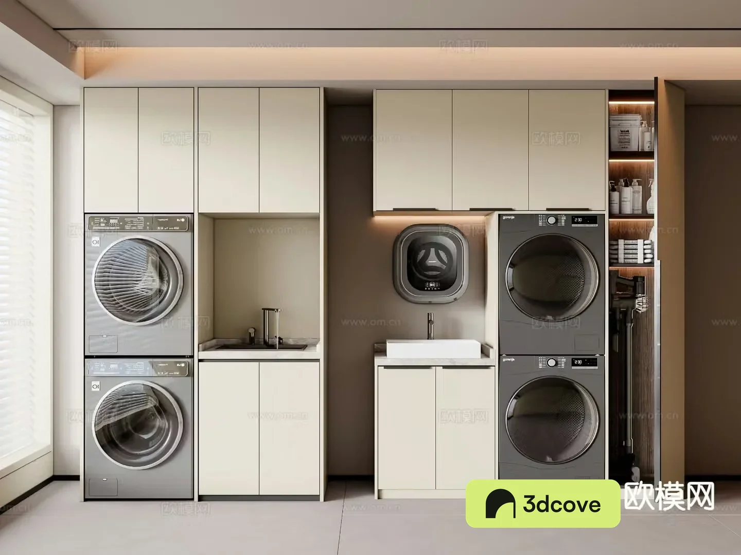 Modern washing machine cabinet
