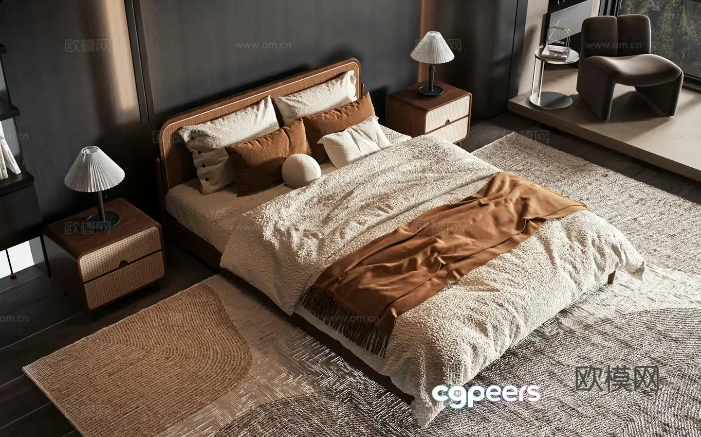 Modern style product bed 3d model
