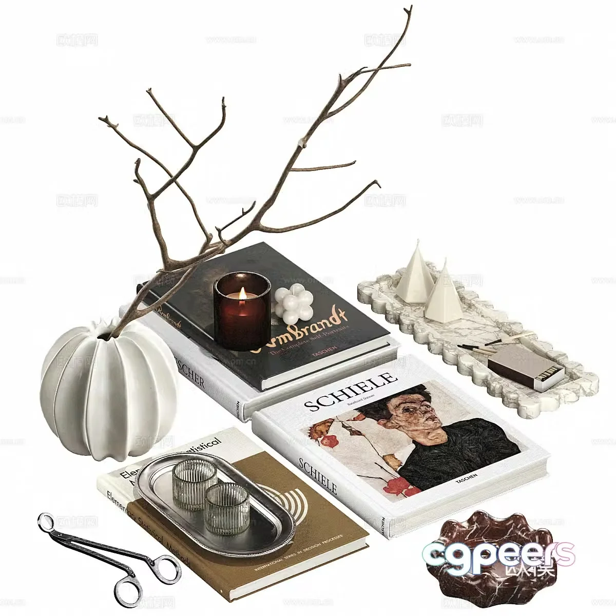 New Chinese style medieval ornament combination 3D model