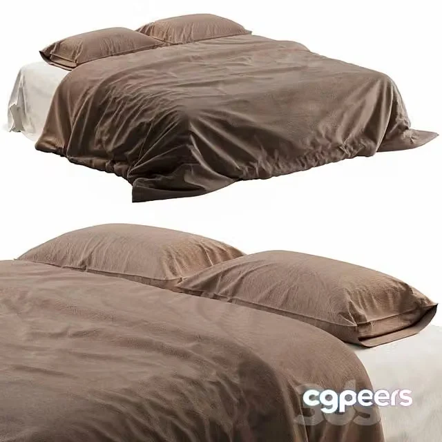 3ds Max Free – Linen Bed Linen Zara Home 04