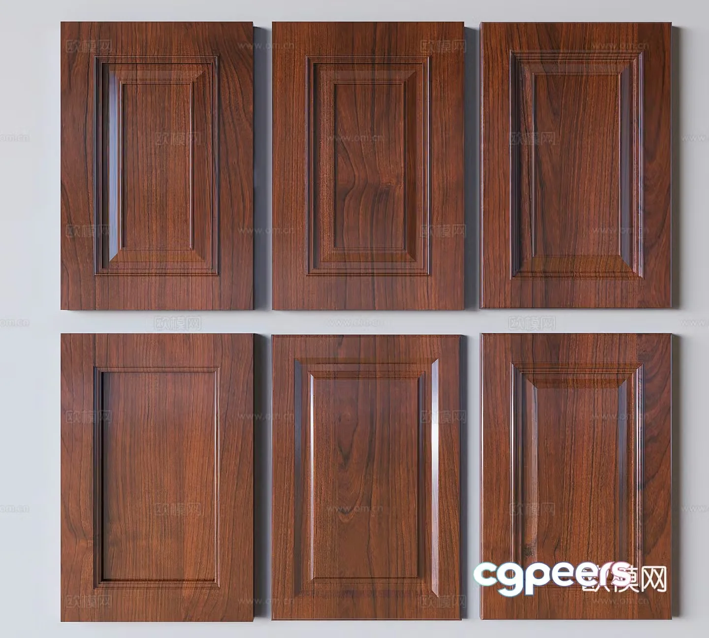 Chinese cabinet door panel 3d model