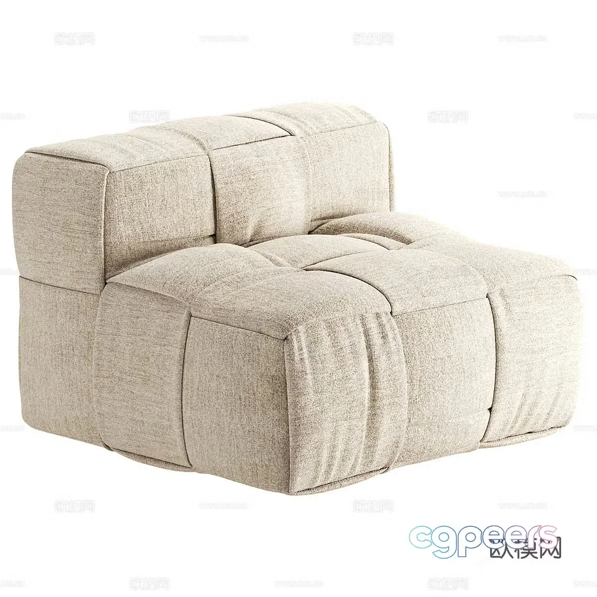 Modern Italian Trama G recliner 3d model