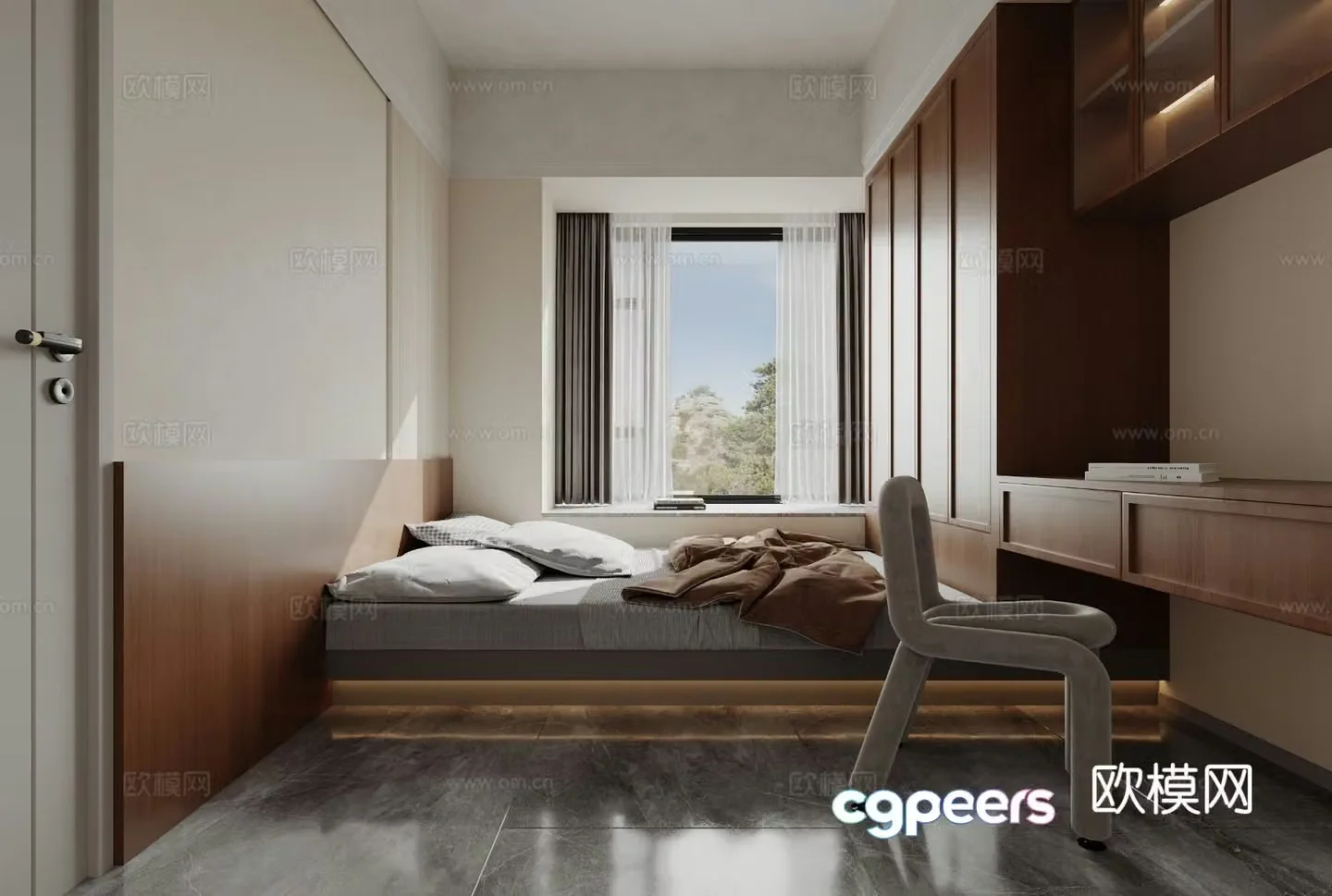 3d model of tatami bedroom and second bedroom