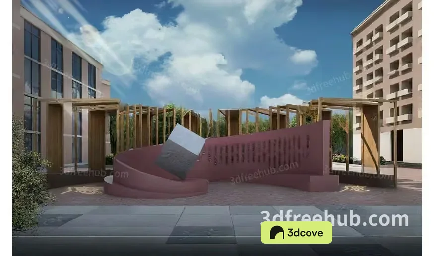 A 3D Rendering Of A Building Exterior