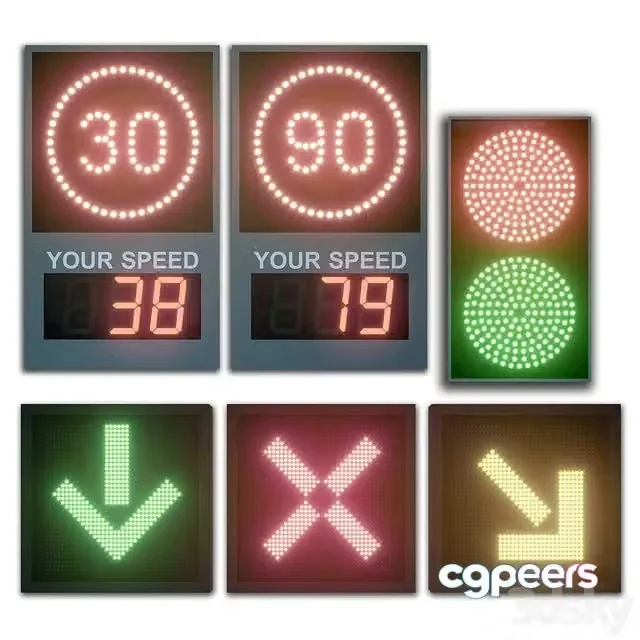3ds Max Free – LED display modules. Set 03