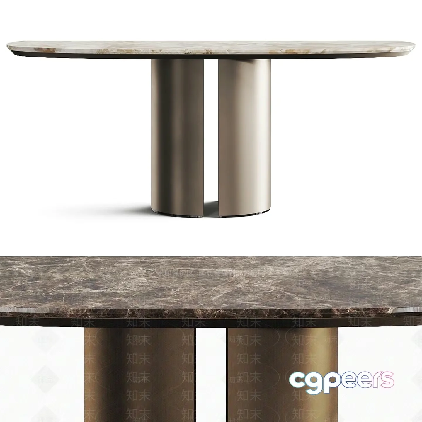 Modern Marble Table 3D Model – 16515 – VRAY Render