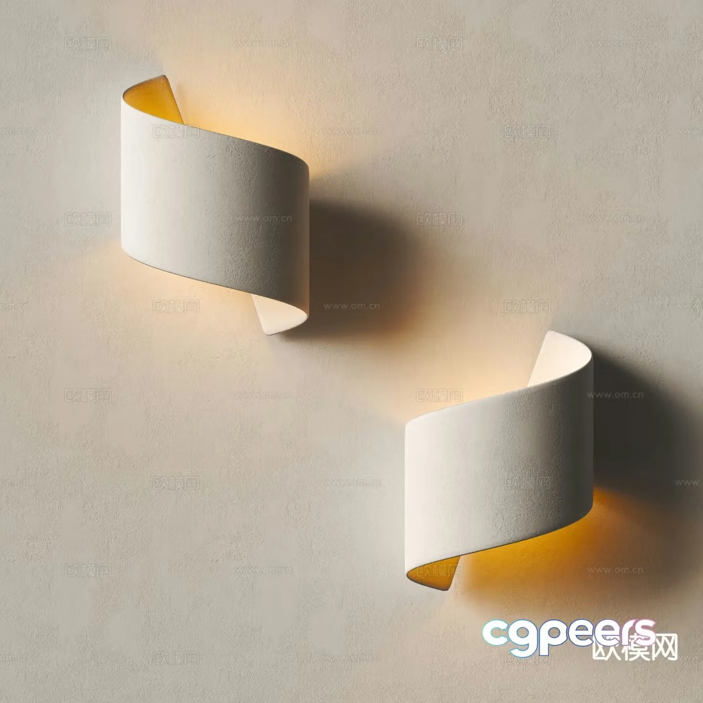 Modern wall lamp plaster lamp 3d model