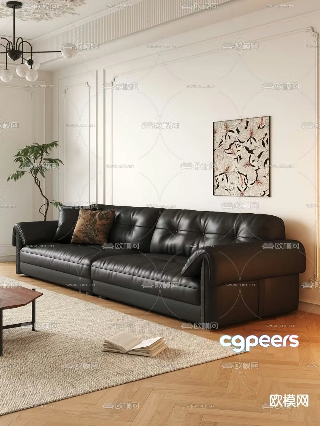 Modern love sofa 3d model
