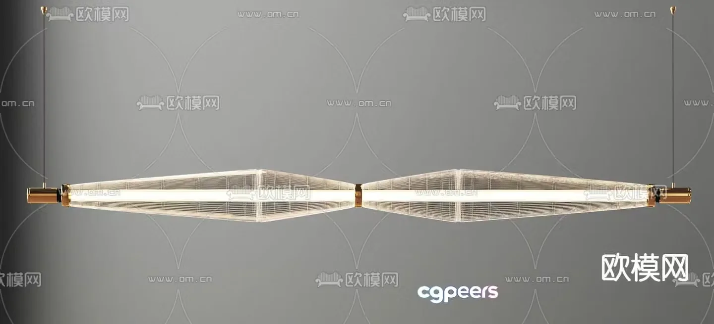 New Chinese chandeliers glass chandeliers 3D model