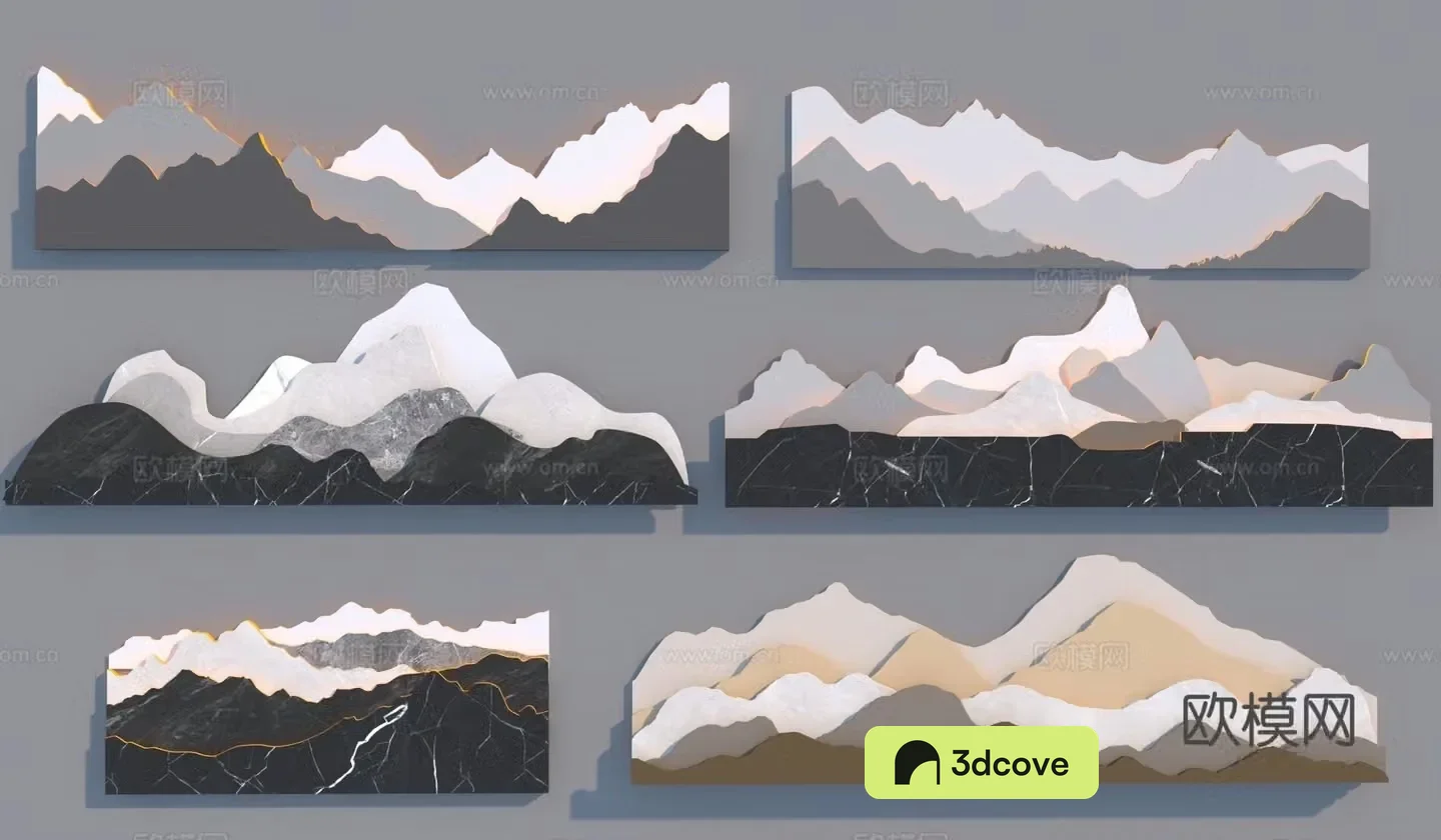 New Chinese style landscape background wall