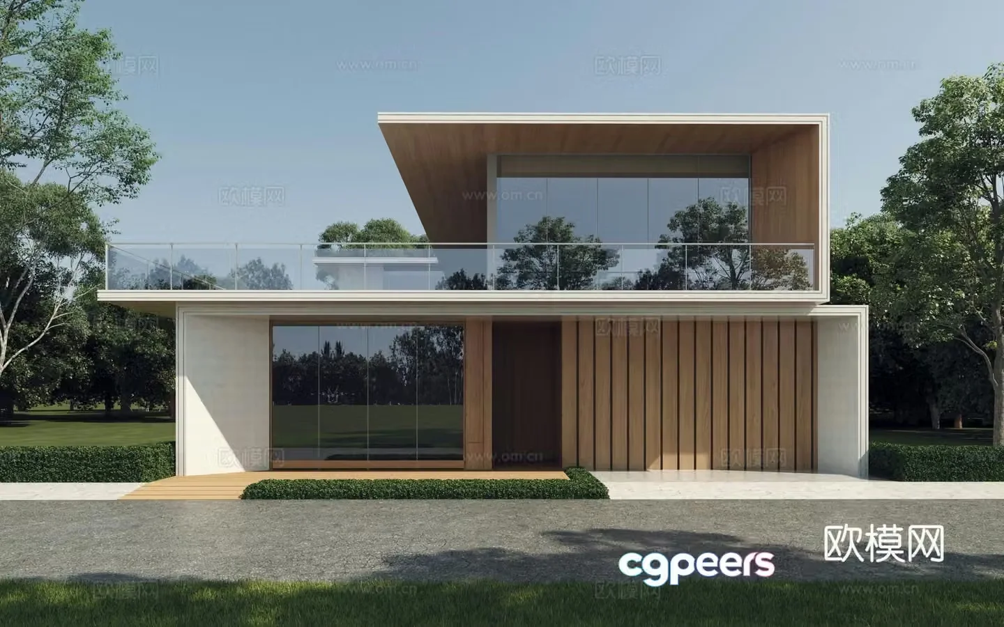 Modern simple villa_single villa small public building 3D model