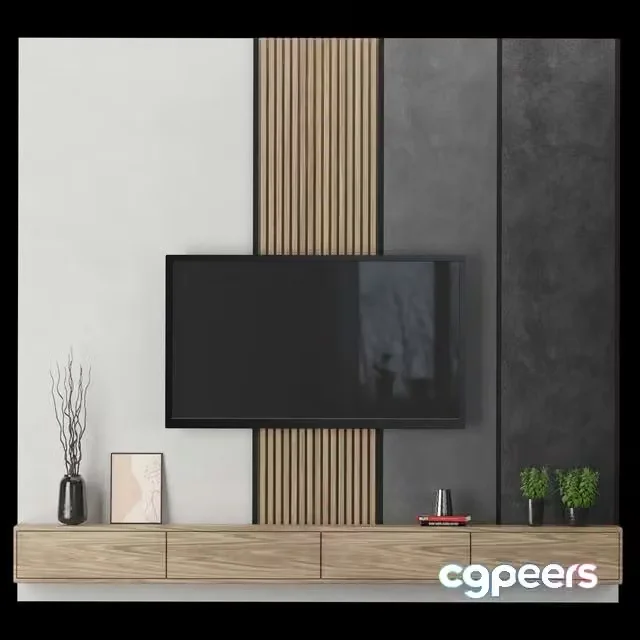 3ds Max Free – TV Wall 34