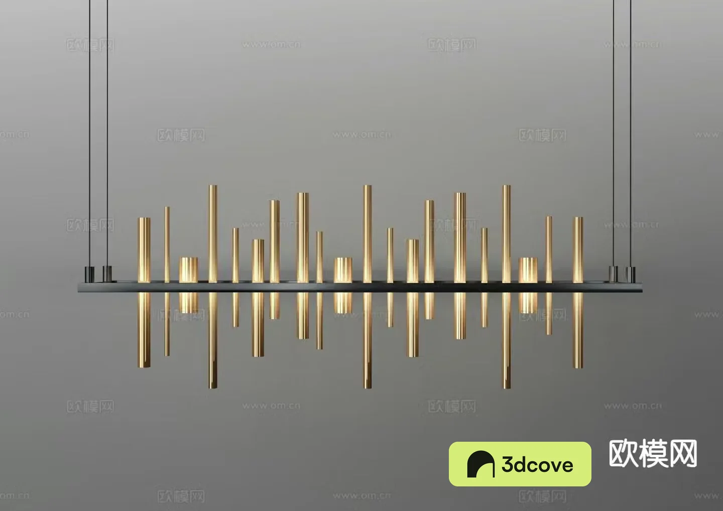 Modern metal chandelier straight chandelier