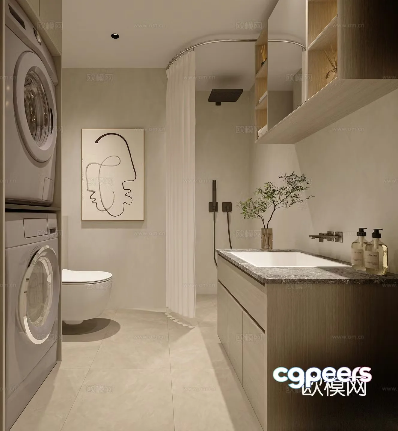 Modern bathroom 3d model
