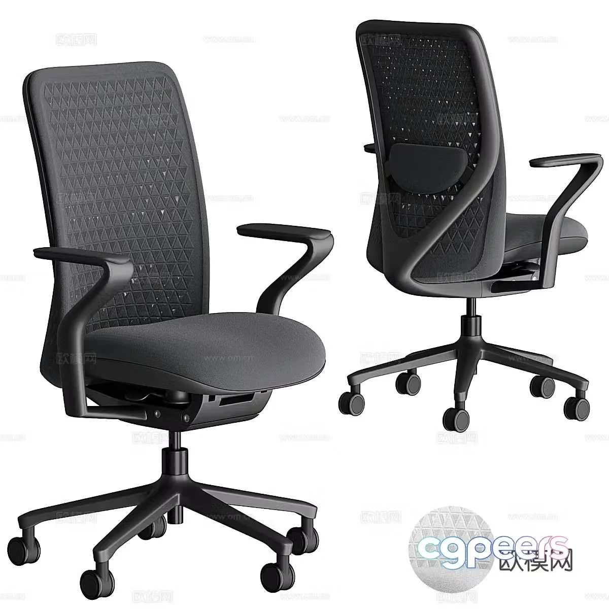 Office chair shift chair staff chair 3d model