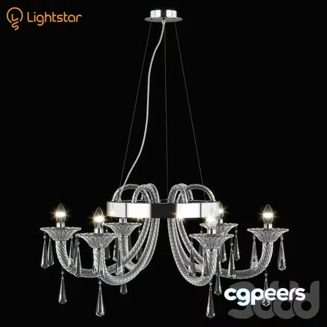 3ds Max Free – Pendant Chandelier 821060 Corno Lightstar