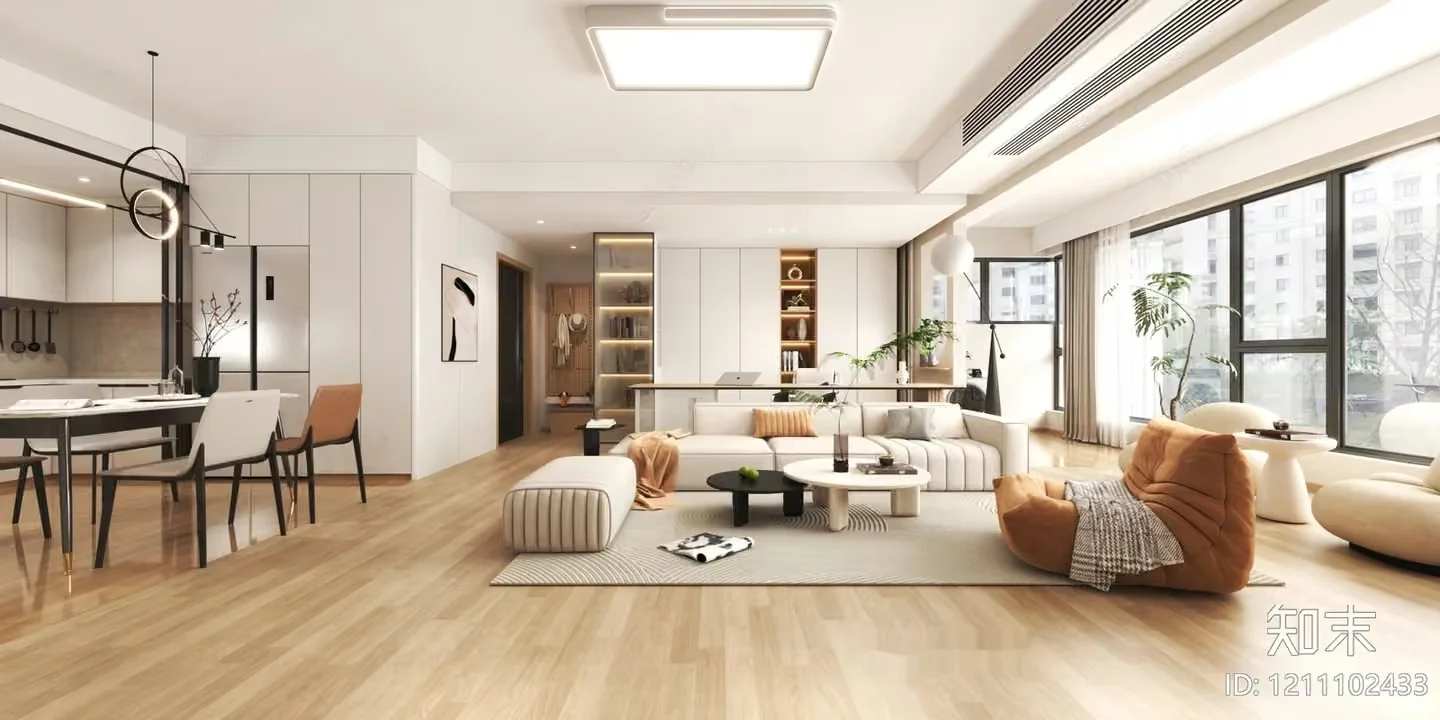 Modern Living Room 3D Model – 20449 – VRAY Render