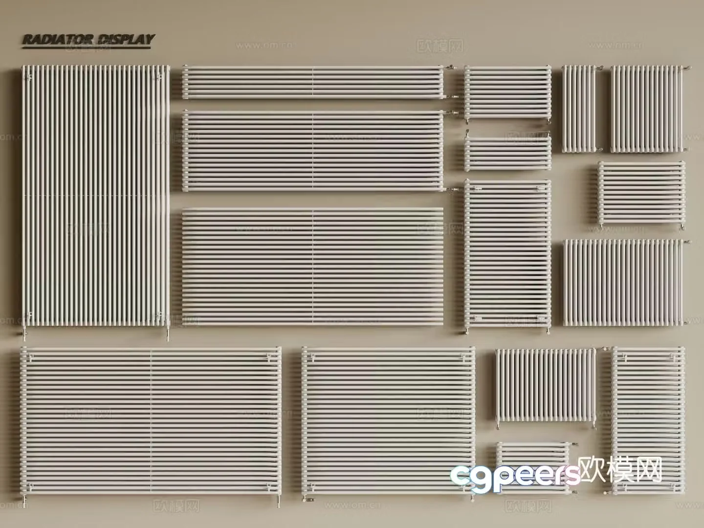 Modern radiator Heating pipe 3d model