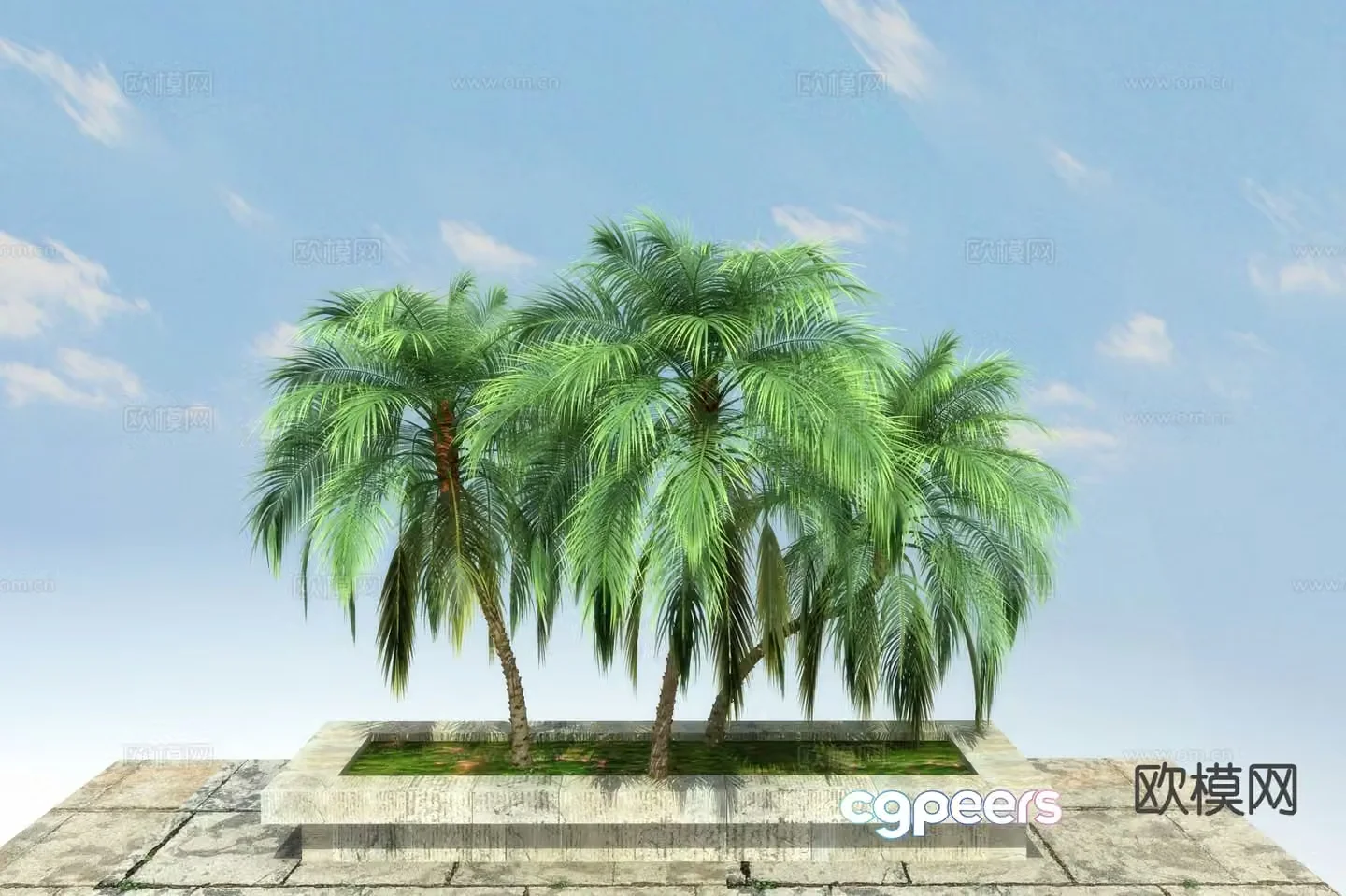 Landscape tree Fruit tree 3d model