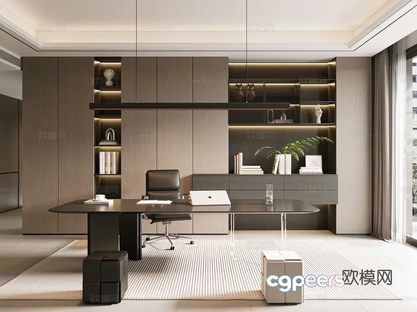 Modern Italian study 3D model