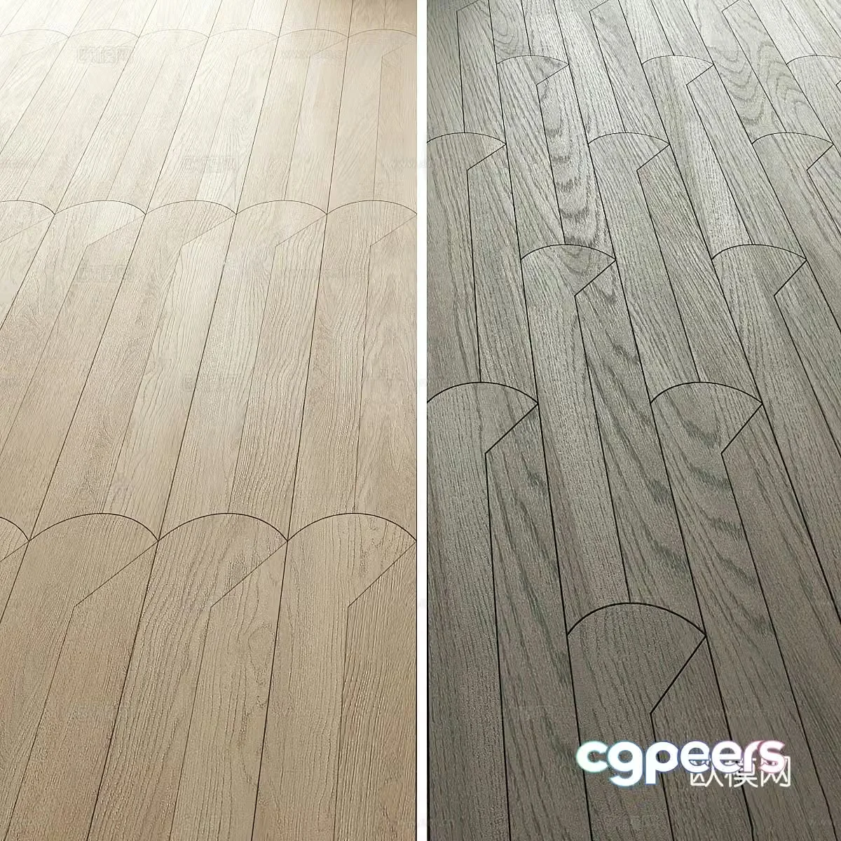 Wood floor parquet floor laminate floor solid wood floor 3d model