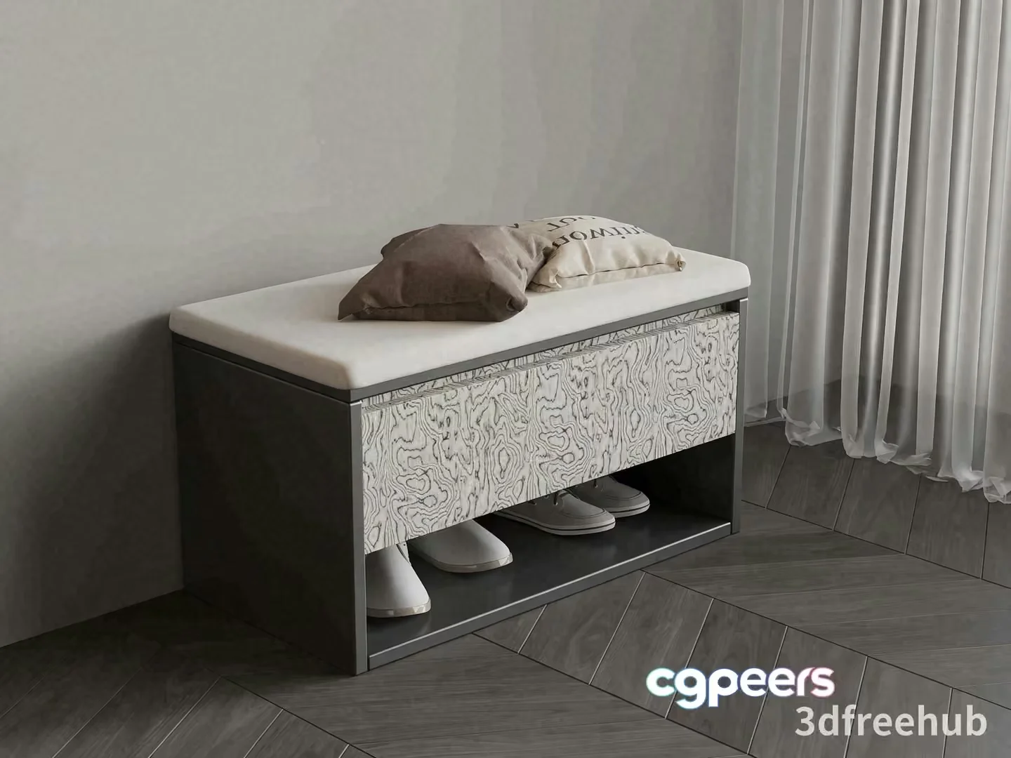 Cozy Neutral-Toned Room 3D Model – 23232 – VRAY Render