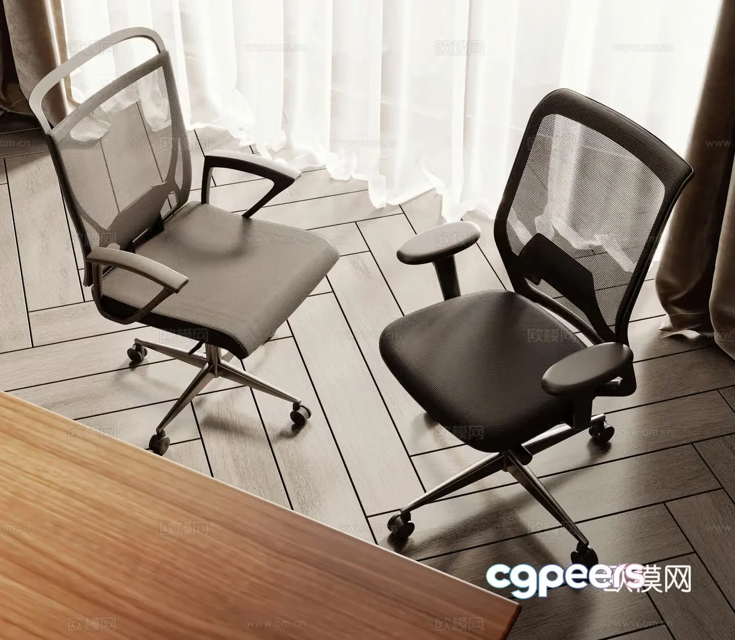 Modern office chair shift chair staff chair 3d model