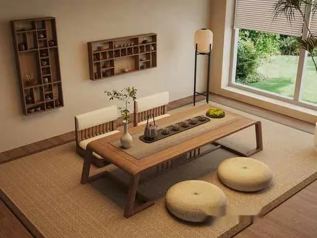 Modern Japanese-Inspired Living Room 3D Model – 15924 – VRAY Render