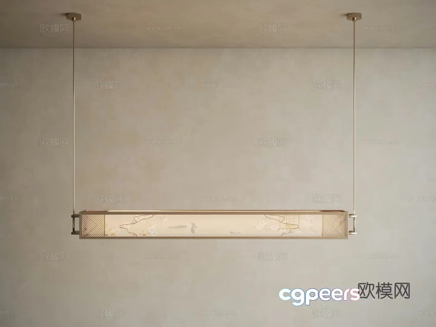 New Chinese -style chandelier Zen long chandelier 3D model