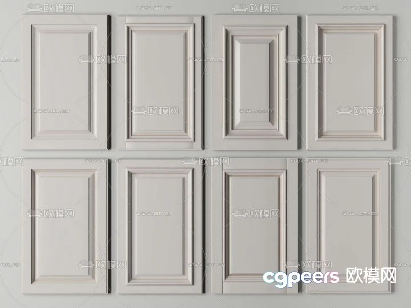 Modern door panel cabinet door panel 3d model