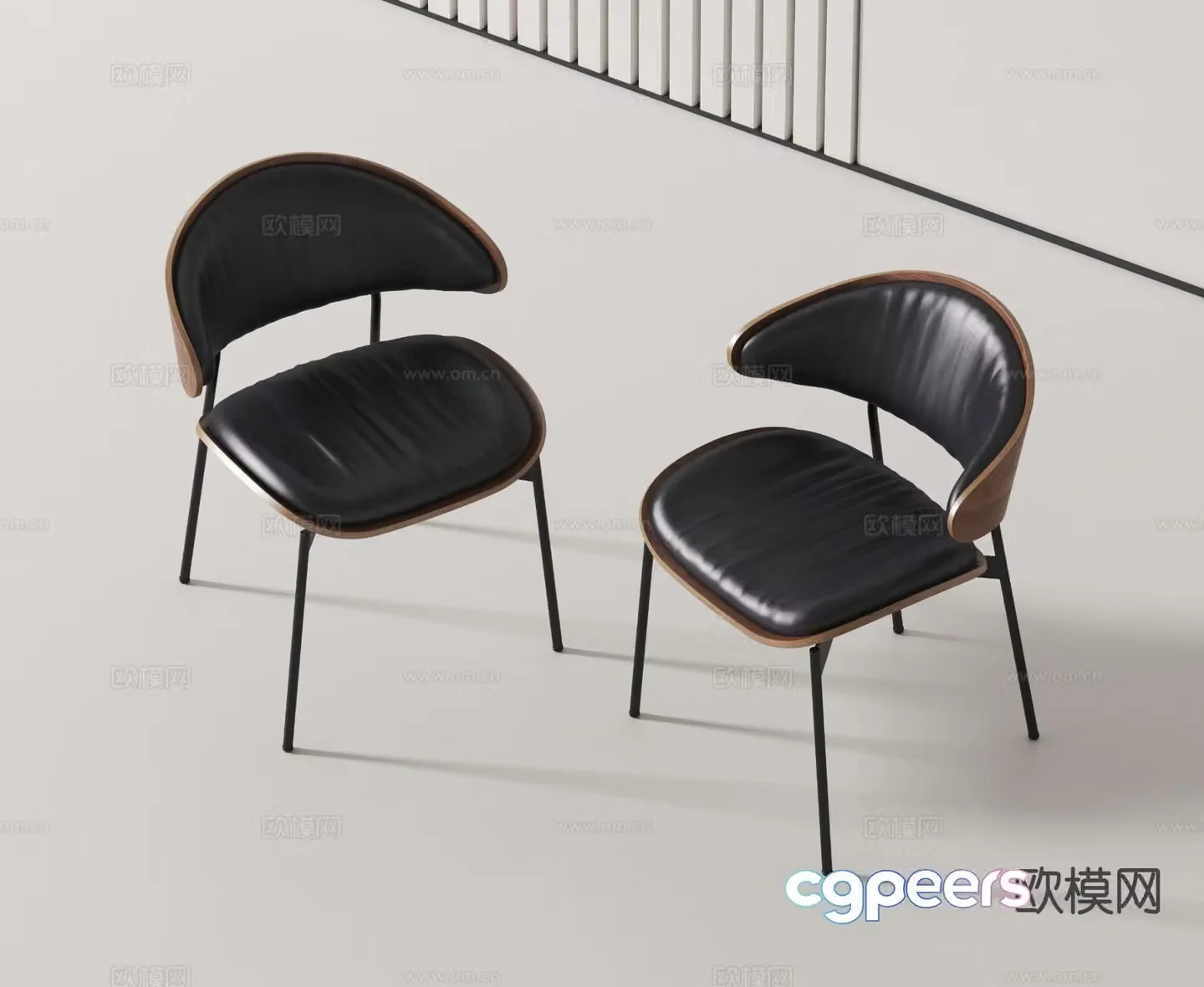 modern single chair chair leather chair 3d model