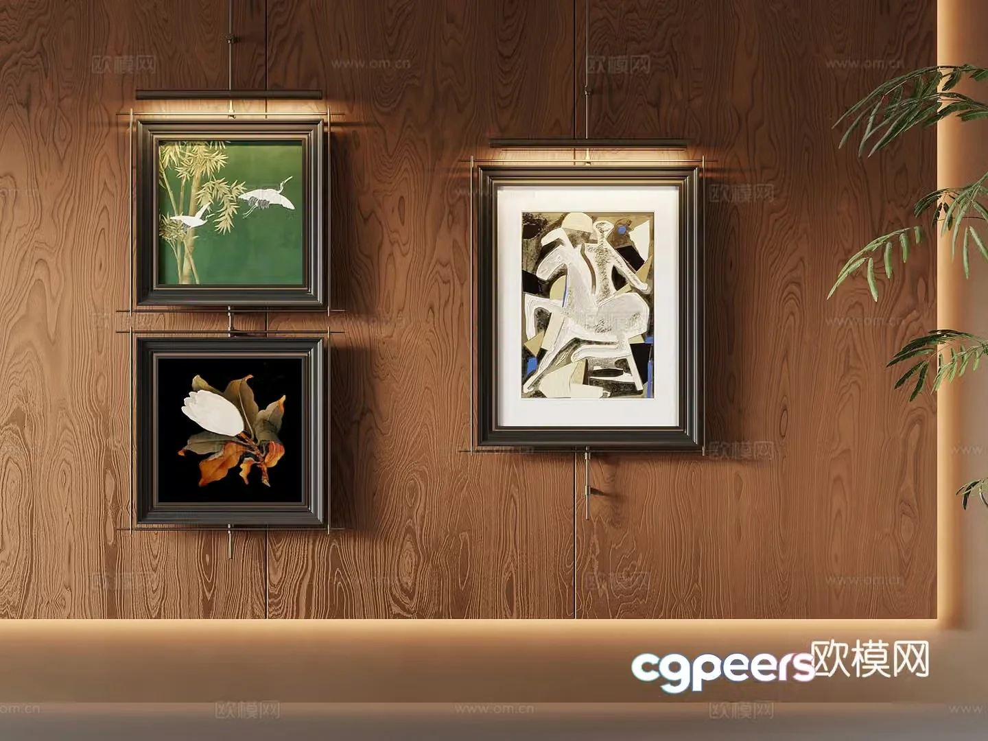 Decorative painting French retro style decorative painting Hanging painting Wall decoration 3D model