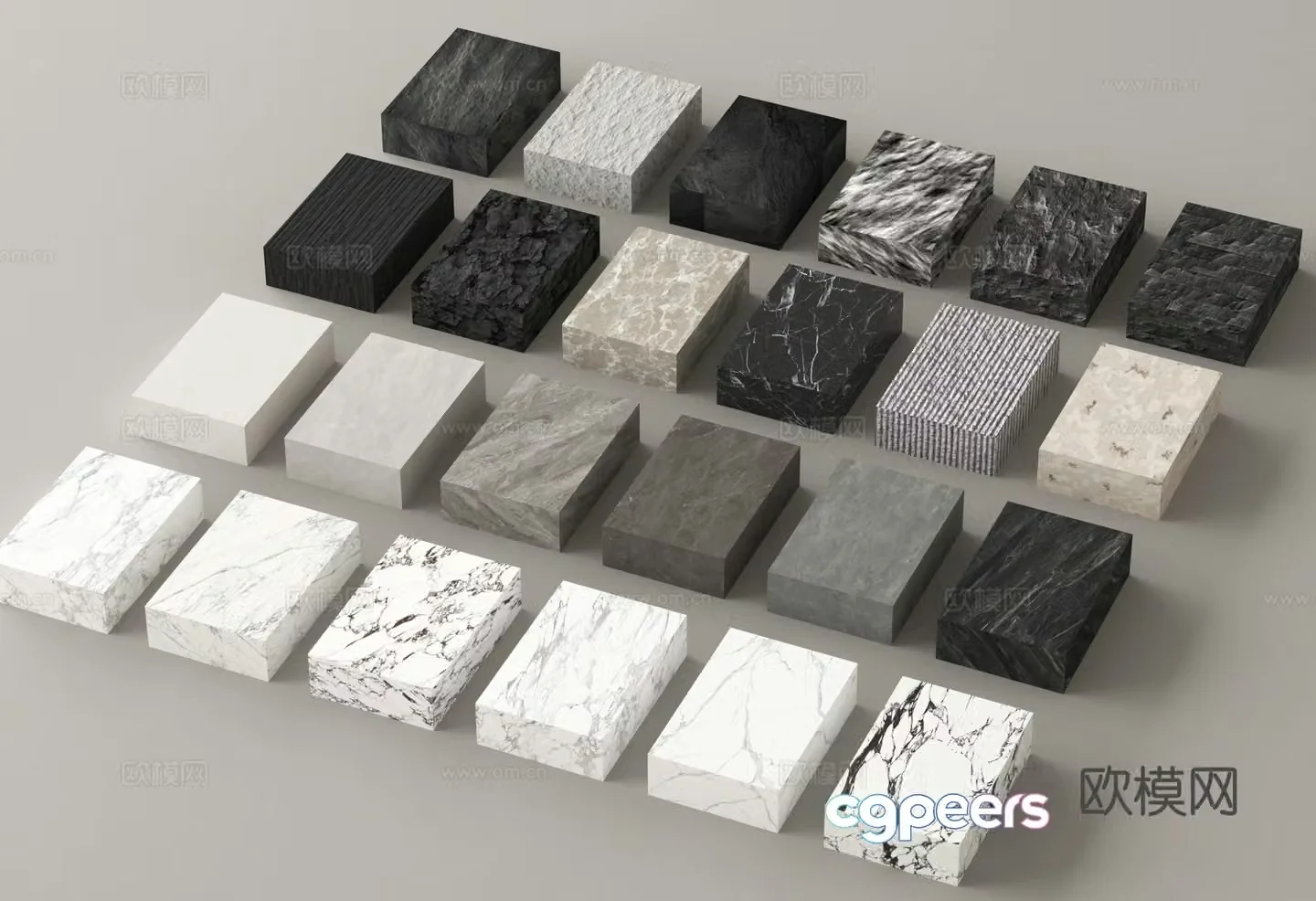 Stone marble stone wall panel terrazzo background wall stone 3d model