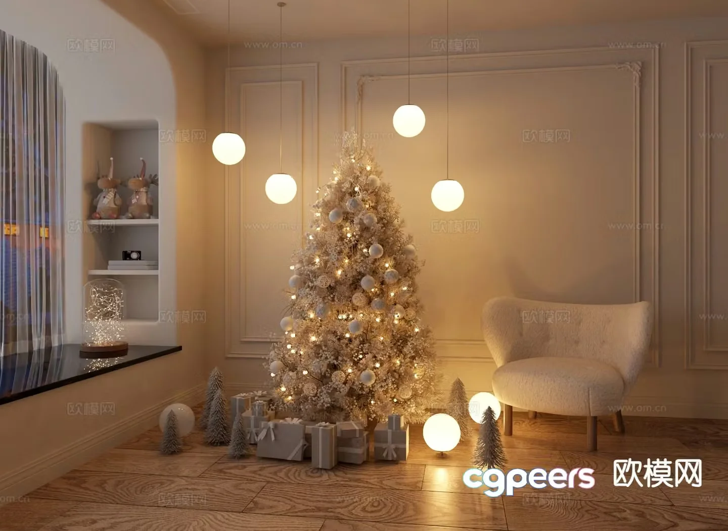 French Christmas tree decoration Christmas decoration 3D model