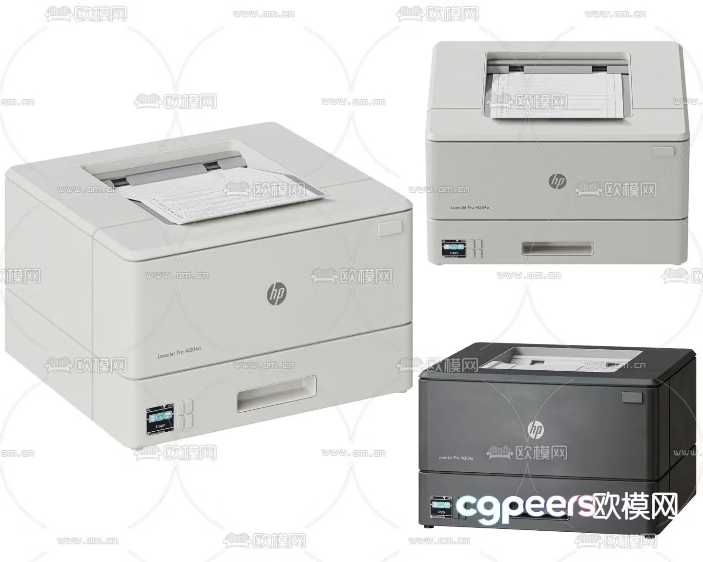 HP printer copier 3d model