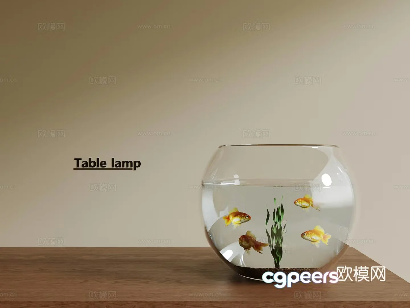 Modern fish tank desktop fish tank 3d model