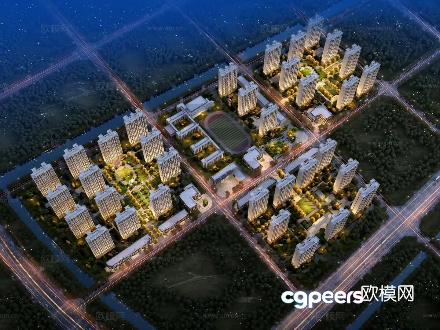 House bird’s eye -catching 3D model