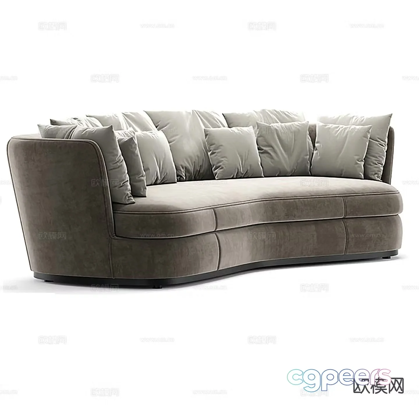 Italian three-seat sofa 3D model